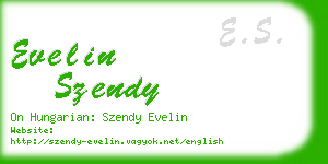 evelin szendy business card